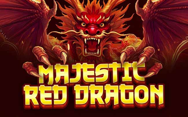 Majestic Red Dragon title artwork with a red dragon and golden lettering